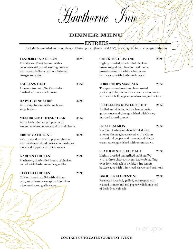 Hawthorne Inn - Union, MO menu_pic