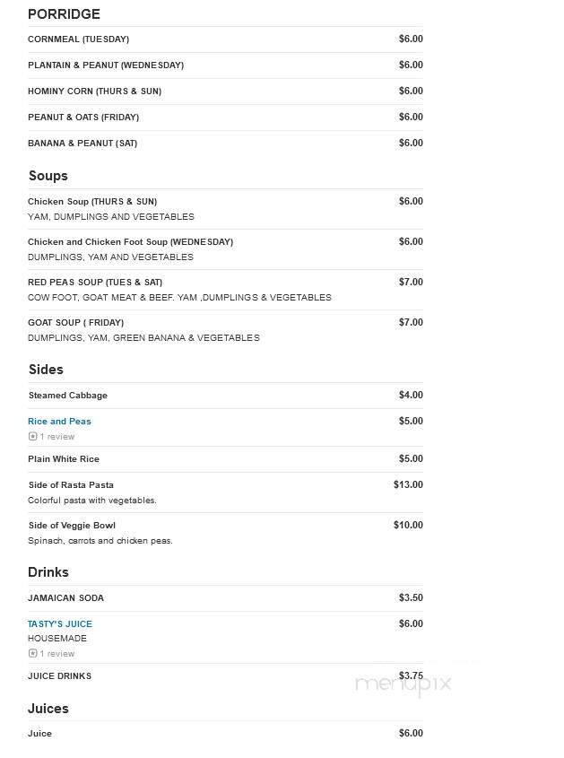 Tasty Jamaican & American - Newark, NJ menu_pic