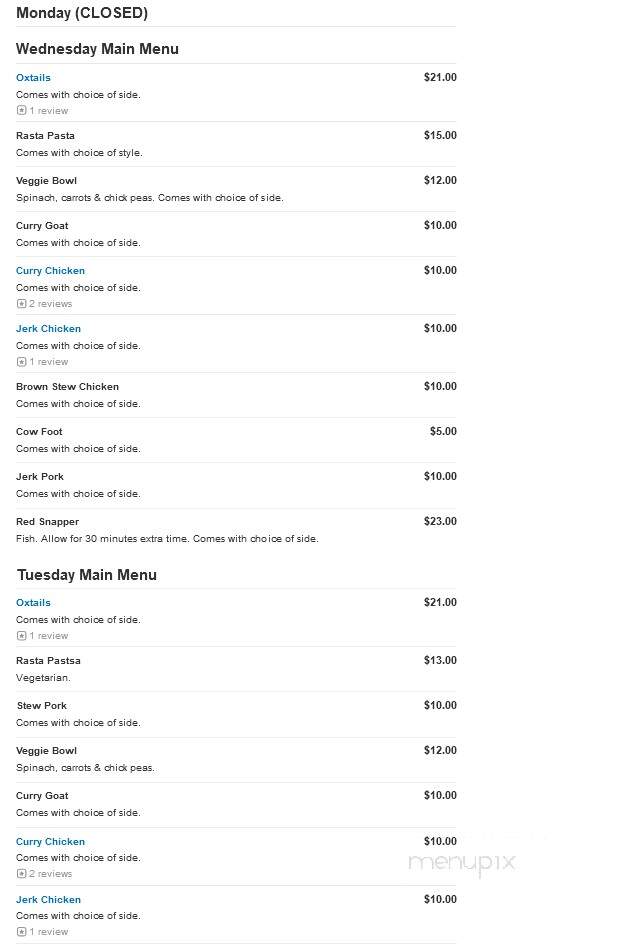 Tasty Jamaican & American - Newark, NJ menu_pic