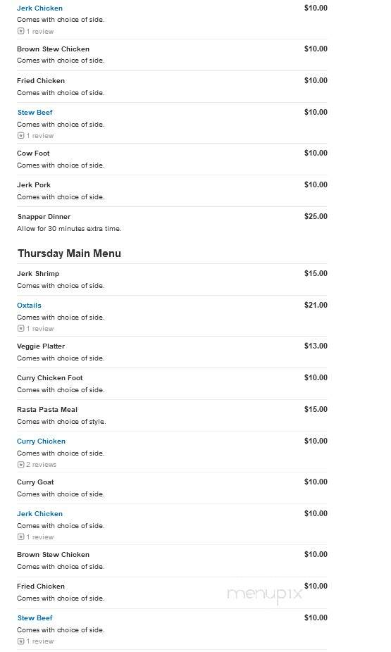 Tasty Jamaican & American - Newark, NJ menu_pic
