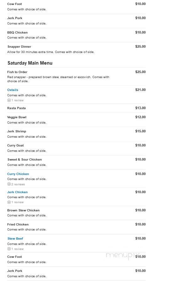 Tasty Jamaican & American - Newark, NJ menu_pic