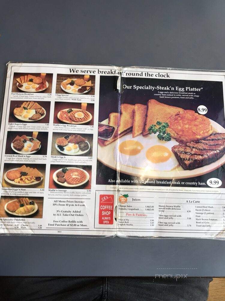 CK's Coffeeshop - Memphis, TN menu_pic