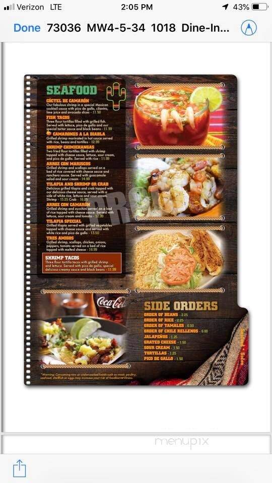 Molito's Mexican Grill - Powhatan, VA menu_pic