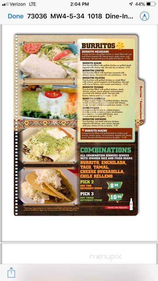 Molito's Mexican Grill - Powhatan, VA menu_pic