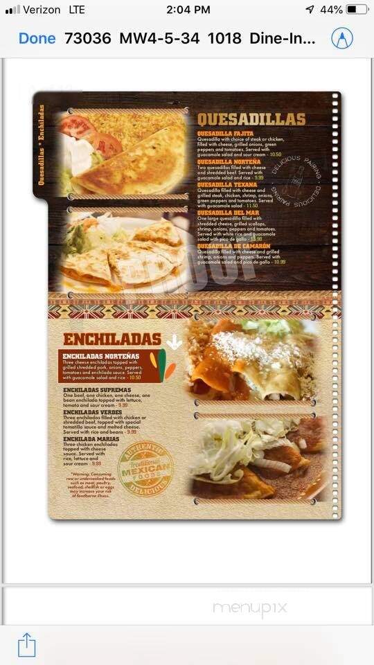 Molito's Mexican Grill - Powhatan, VA menu_pic