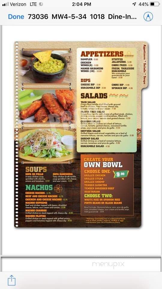 Molito's Mexican Grill - Powhatan, VA menu_pic