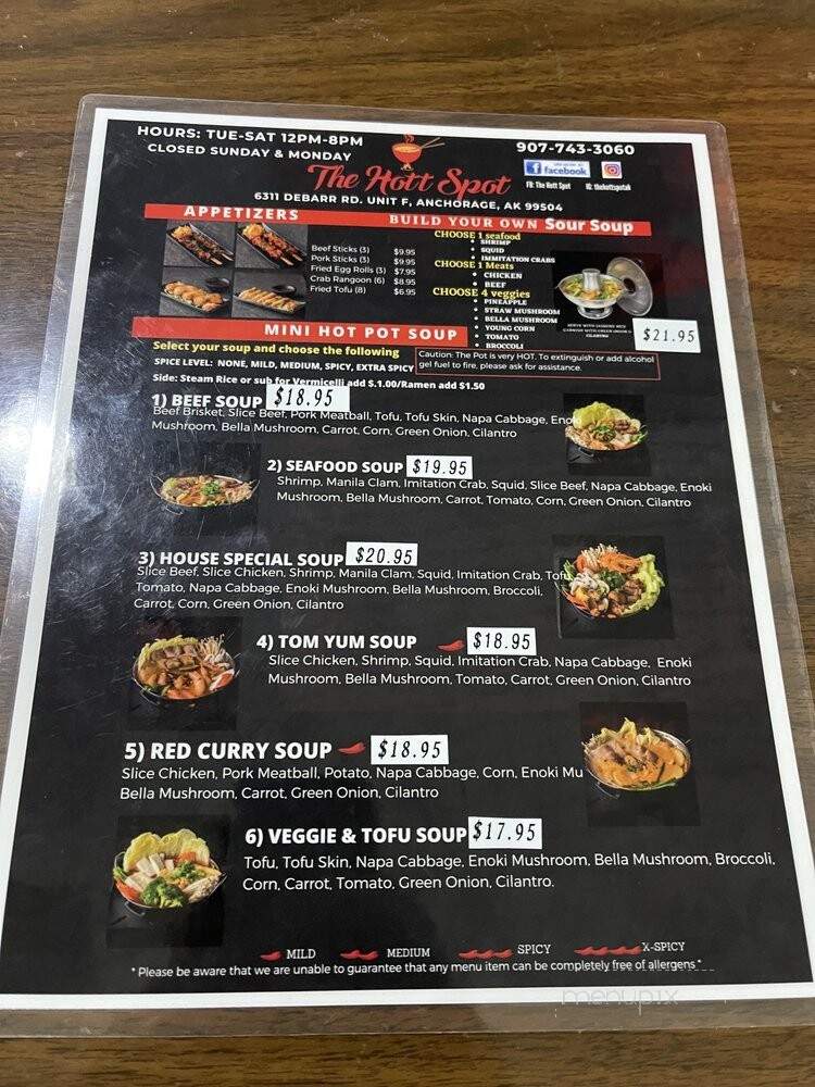 Hot Spot - Anchorage, AK menu_pic