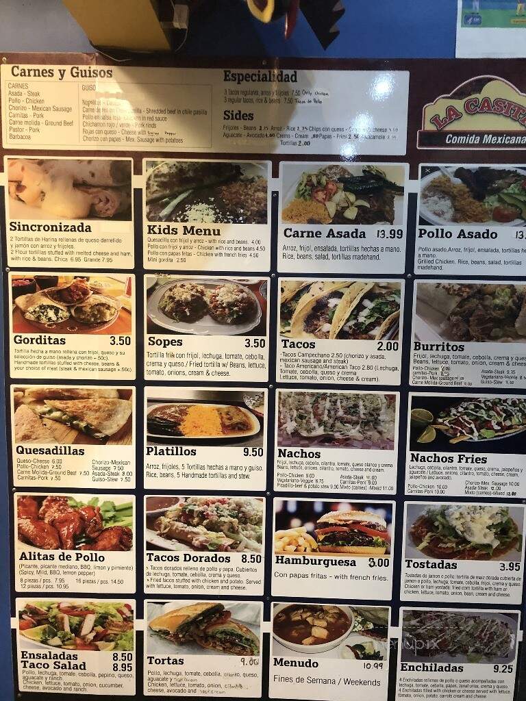 La Casita - Marietta, GA menu_pic