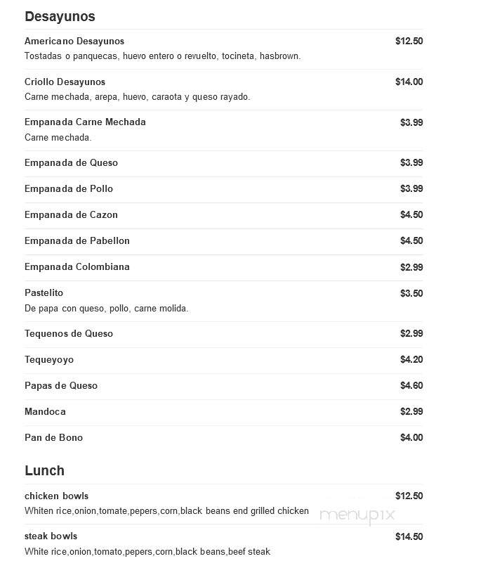 Paleta Mania - Miami, FL menu_pic