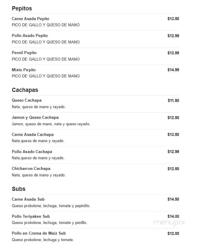 Paleta Mania - Miami, FL menu_pic