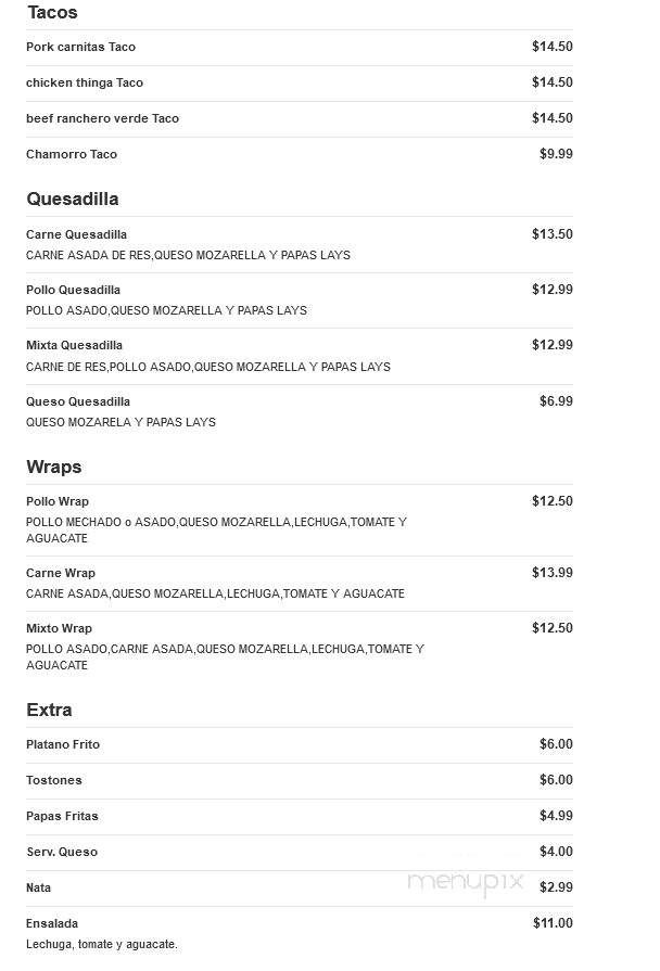 Paleta Mania - Miami, FL menu_pic