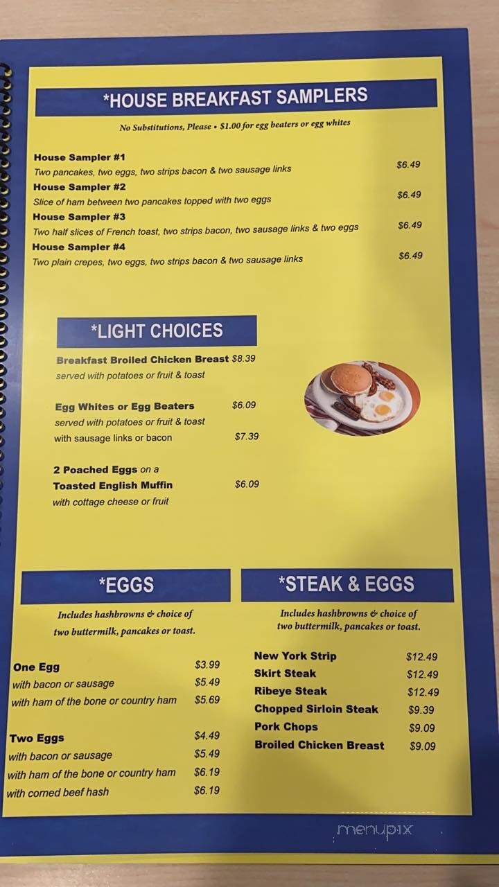 Pancakes House - Asheboro, NC menu_pic