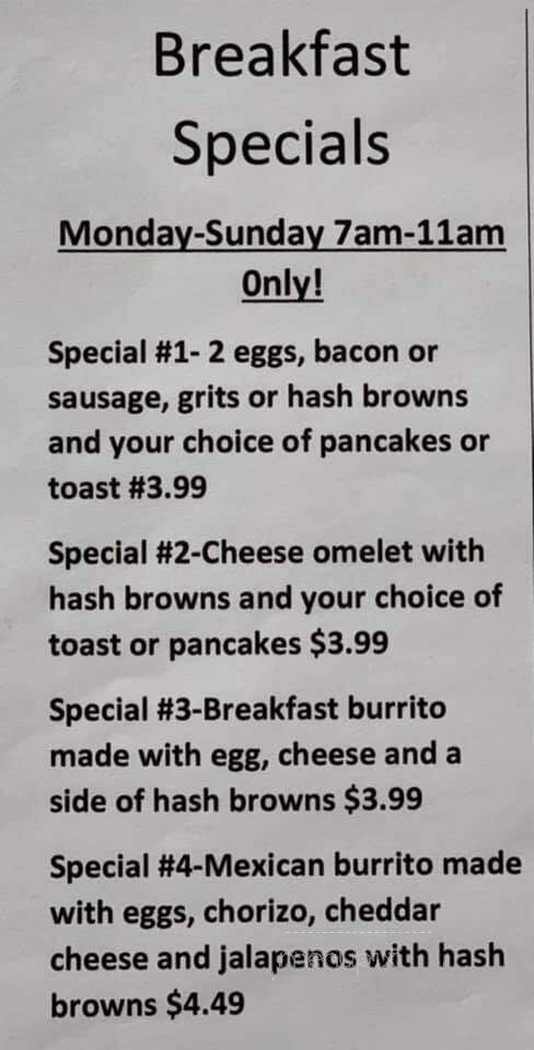 Pancakes House - Asheboro, NC menu_pic