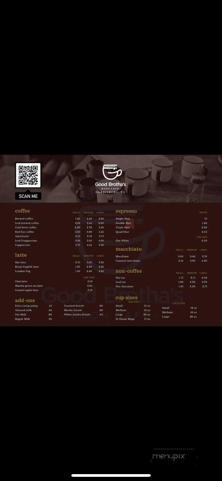 Good Brotha's Book Cafe - Harrisburg, PA menu_pic