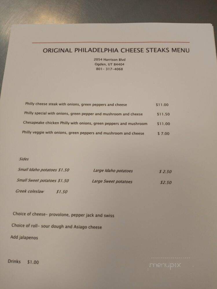 The Original Philadelphia Cheese Steaks - Ogden, UT