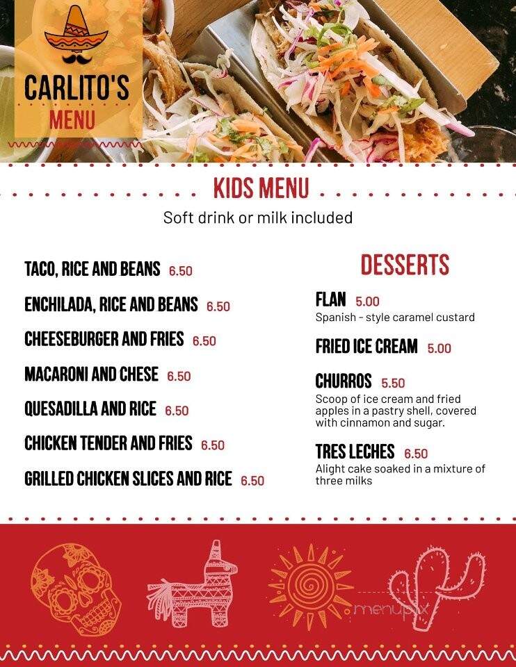 Carlito's Cantina and Sports Bar - Hagerstown, MD menu_pic