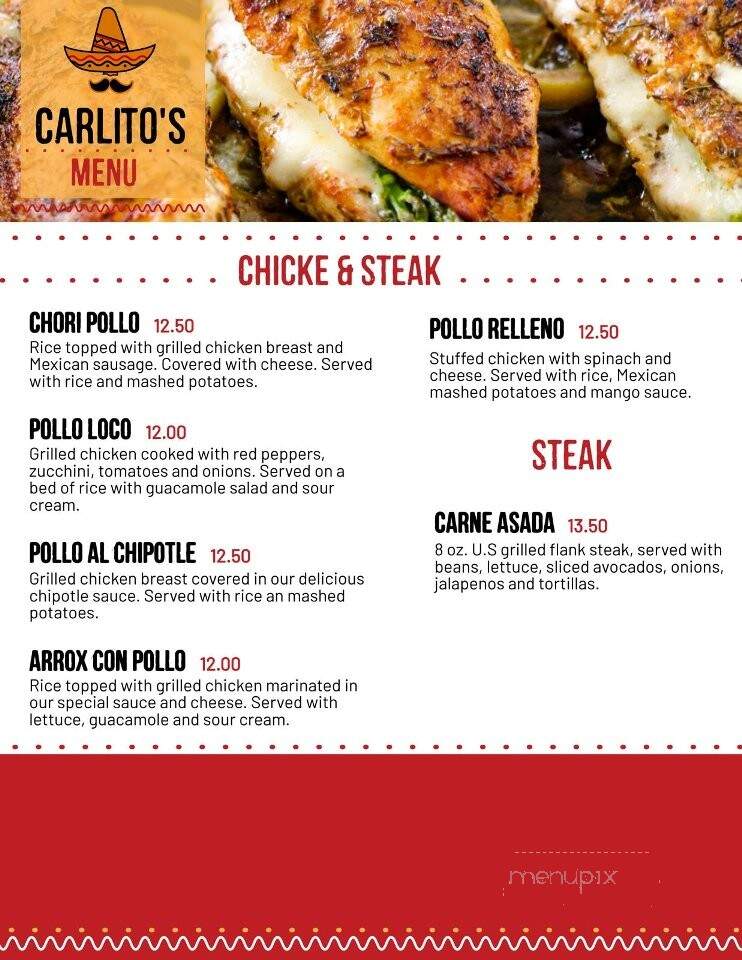 Carlito's Cantina and Sports Bar - Hagerstown, MD menu_pic