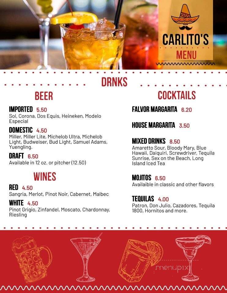 Carlito's Cantina and Sports Bar - Hagerstown, MD menu_pic