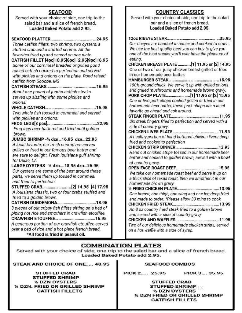 Lynda's Country Kitchen - Winnfield, LA menu_pic