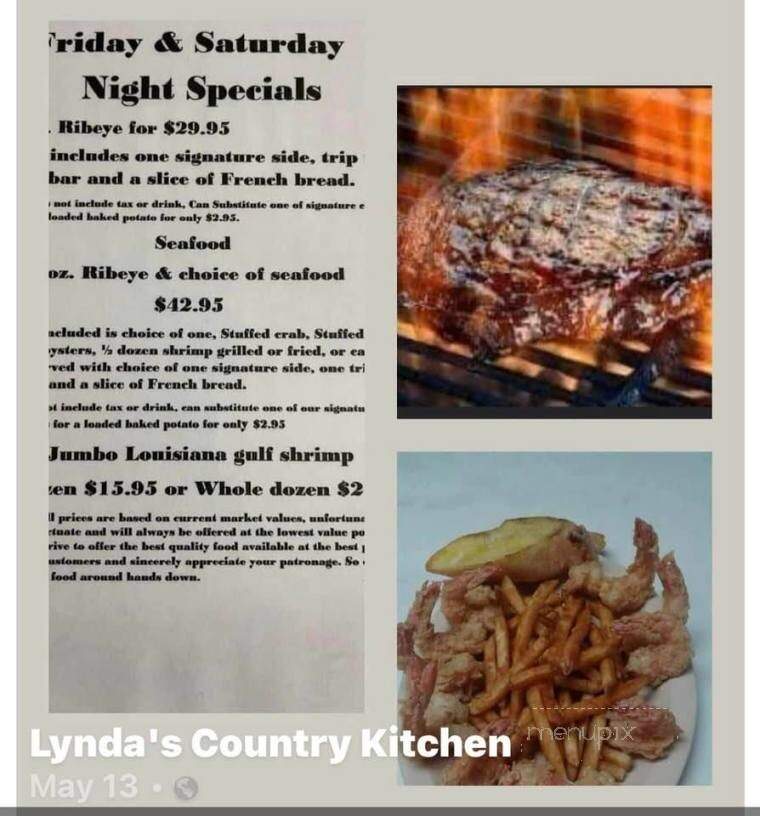 Lynda's Country Kitchen - Winnfield, LA menu_pic