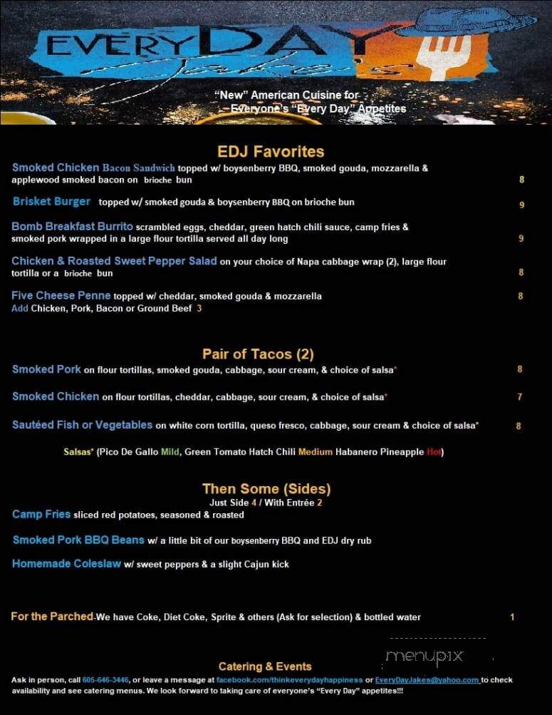 Every Day Jakes - Rapid City, SD menu_pic