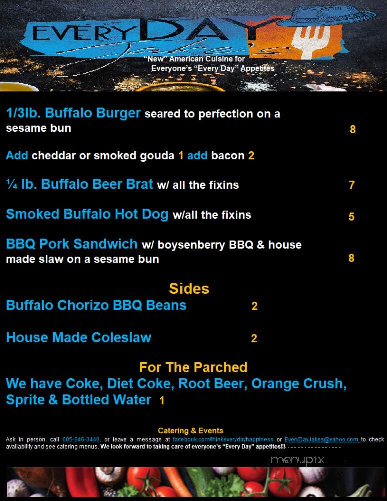 Every Day Jakes - Rapid City, SD menu_pic