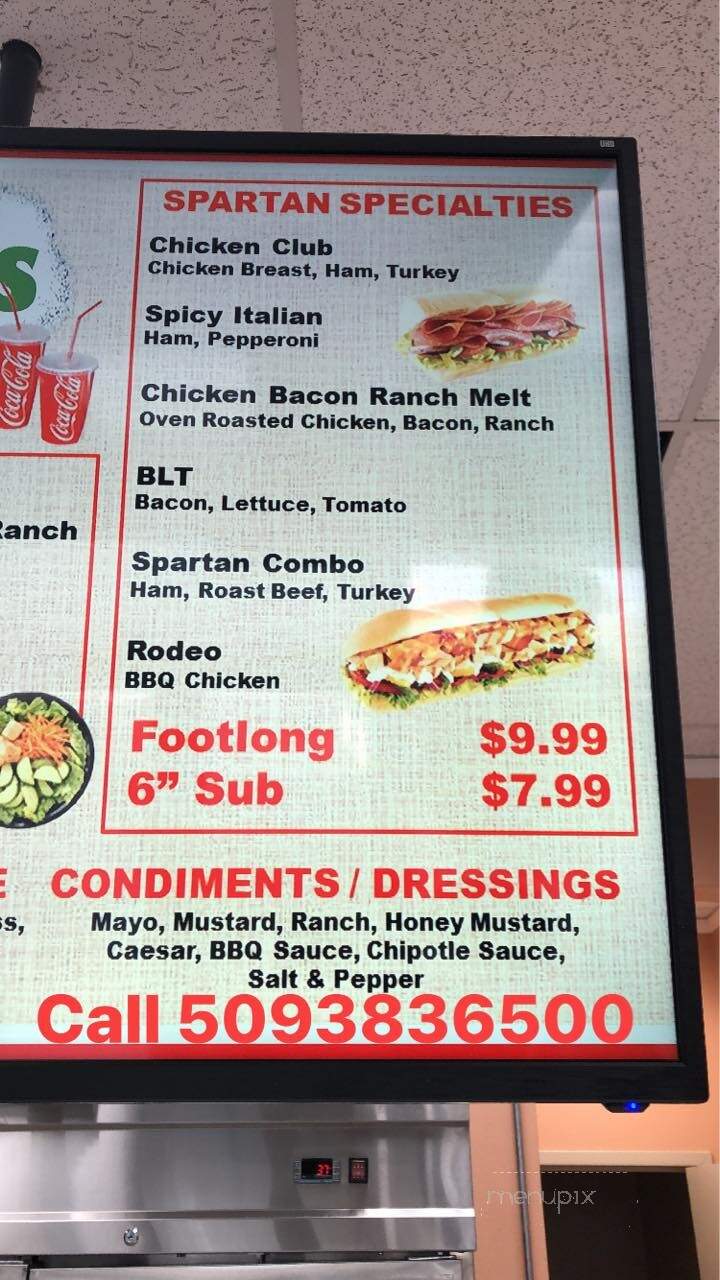 Spartan Pizza - Granger, WA menu_pic