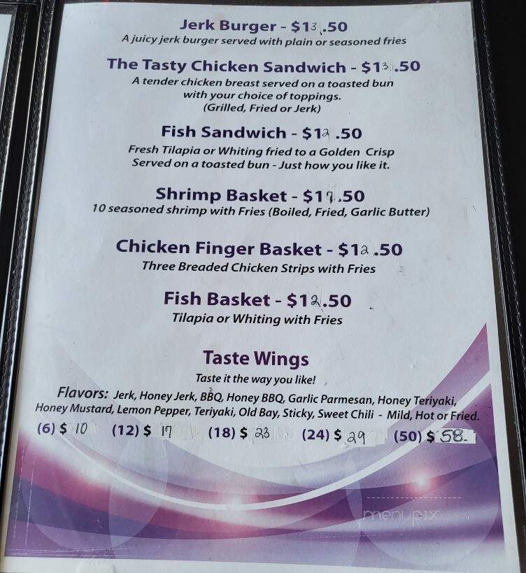 Taste Lounge - Georgetown, SC menu_pic