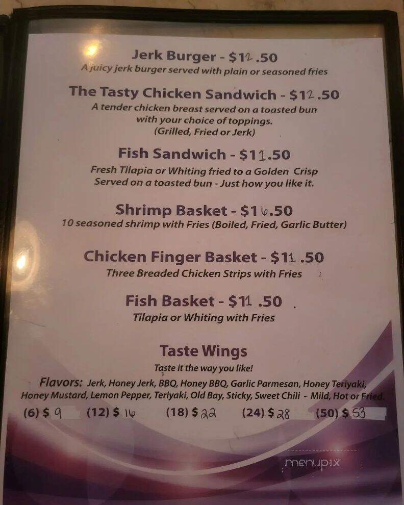 Taste Lounge - Georgetown, SC menu_pic