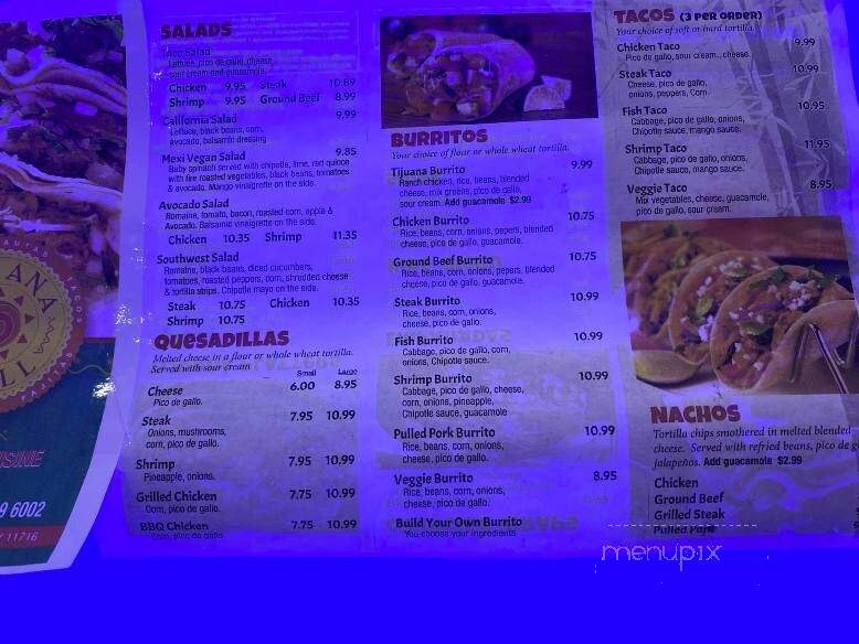 Tijuana Grill - Bohemia, NY menu_pic