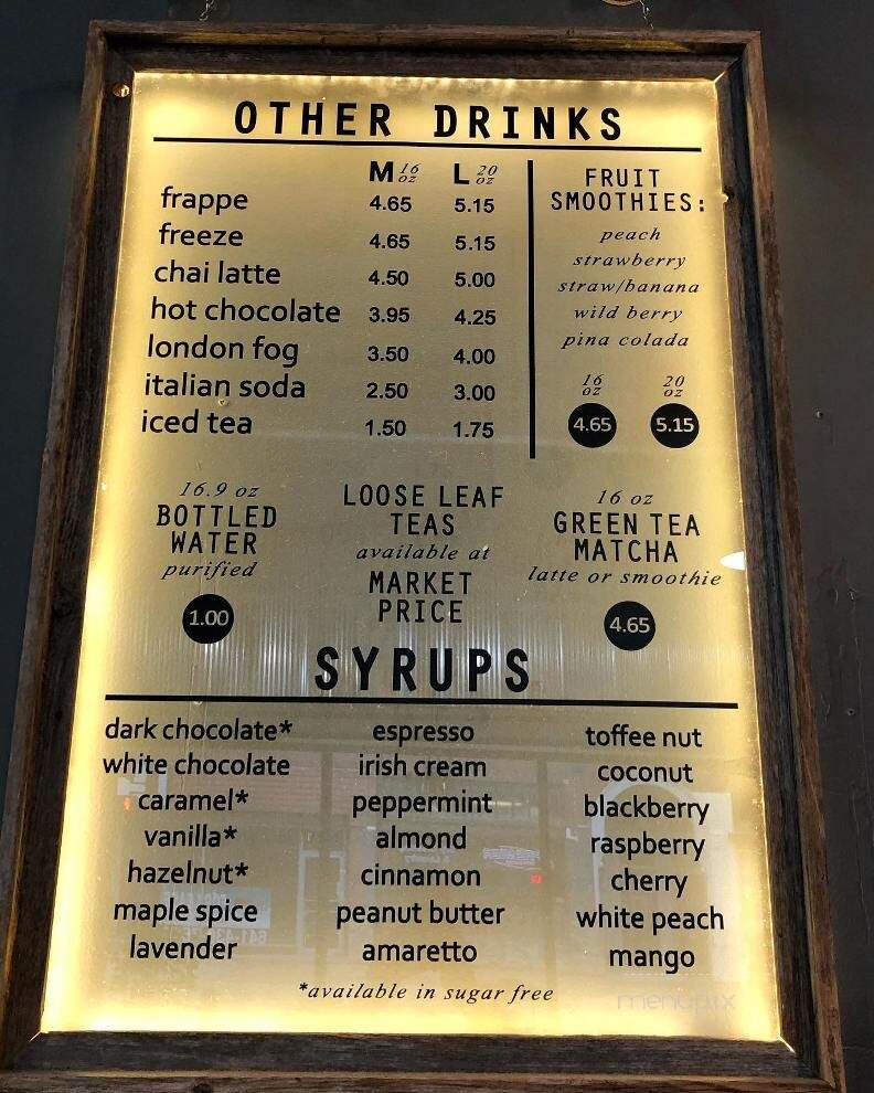 Three on the Tree Coffee & Cafe - Mason City, IA menu_pic