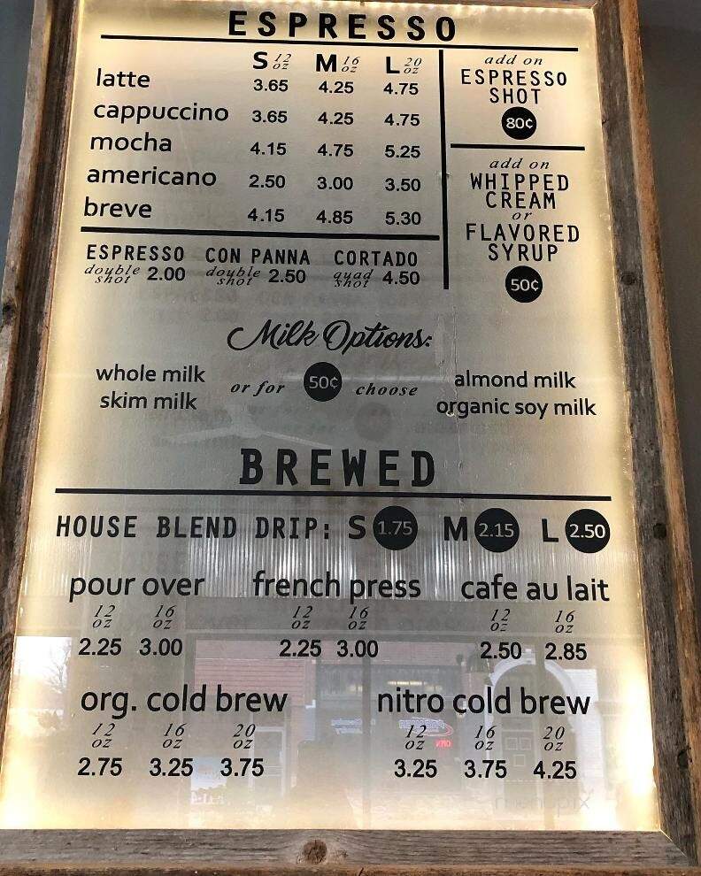 Three on the Tree Coffee & Cafe - Mason City, IA menu_pic