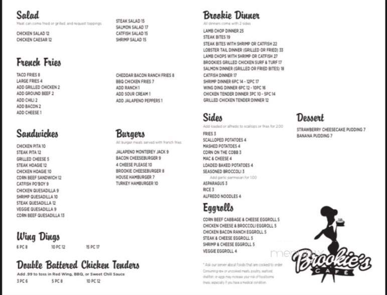 Brookies Cafe - WAYNE, MI menu_pic