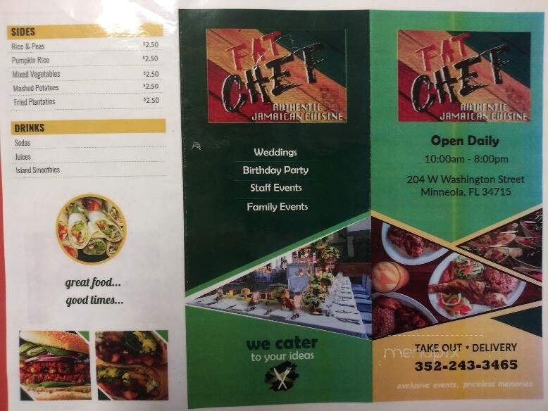 Fat Chef Authentic Jamaican Cuisine - Minneola, FL menu_pic