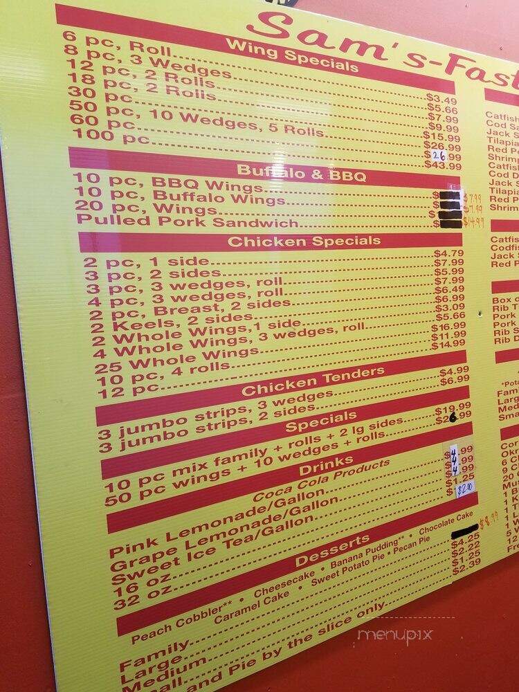 Sam's Fast Food - Louisville, KY menu_pic