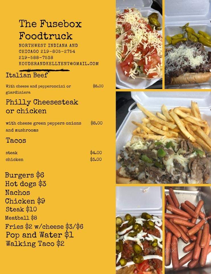 The Fuse Box Foodtruck - Portage, IN menu_pic