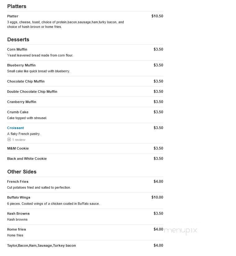 J&V Hot Bagels & Deli - Secaucus, NJ menu_pic