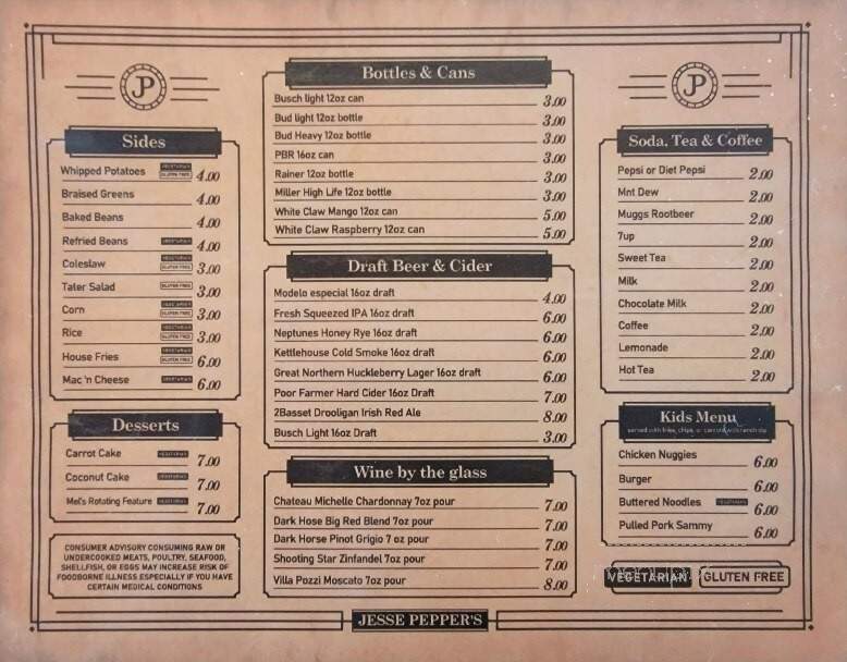 Jesse Pepper's Smoke Shack - White Sulphur Springs, MT menu_pic