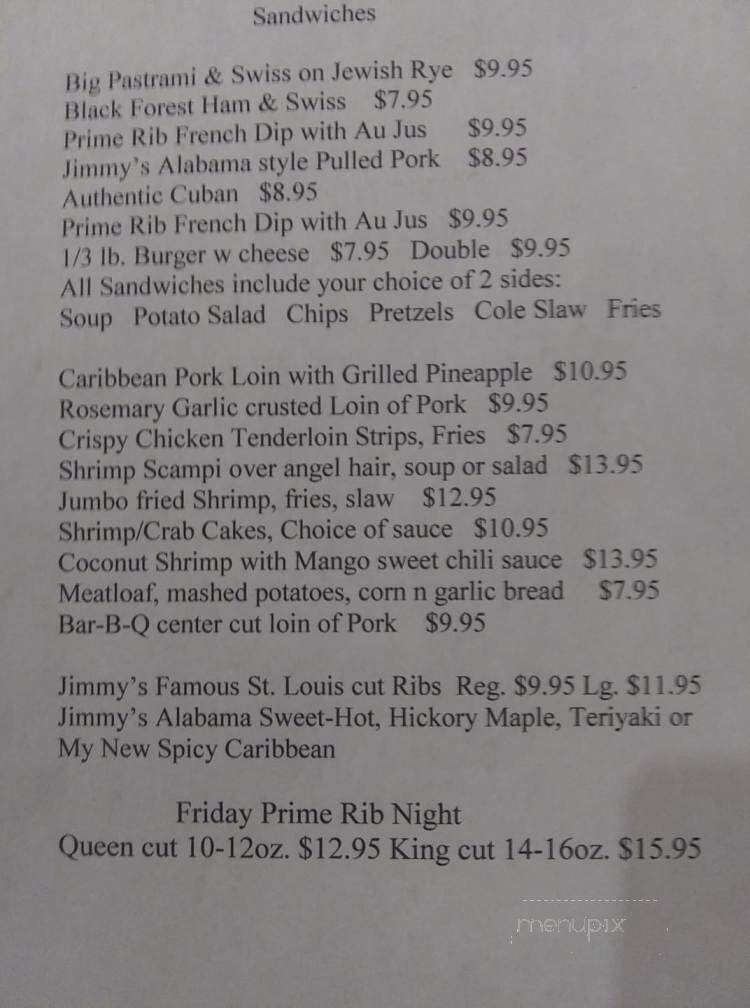 Jimmy Three Fingers - Micco, FL menu_pic