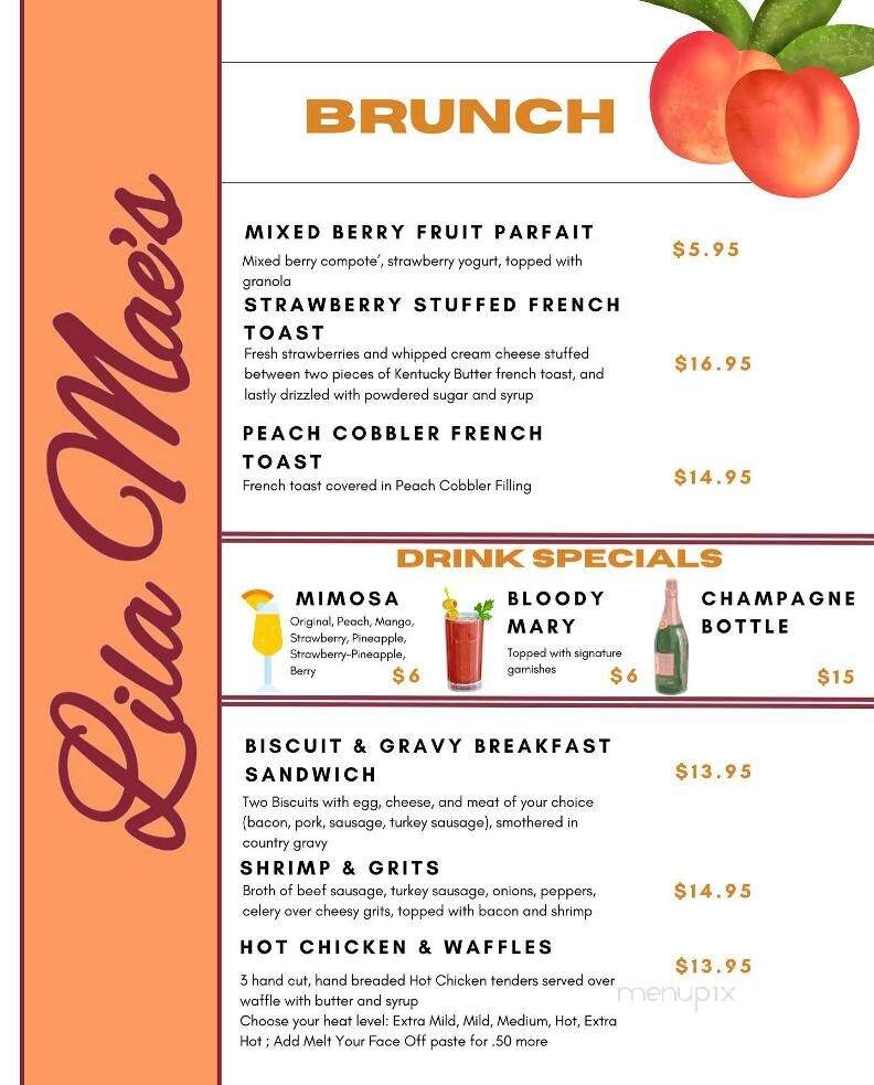Lila Mae's Southern Kitchen & Lounge - Lincoln, NE menu_pic
