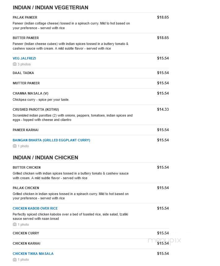 Tikka Taco - Gibsonia, PA menu_pic