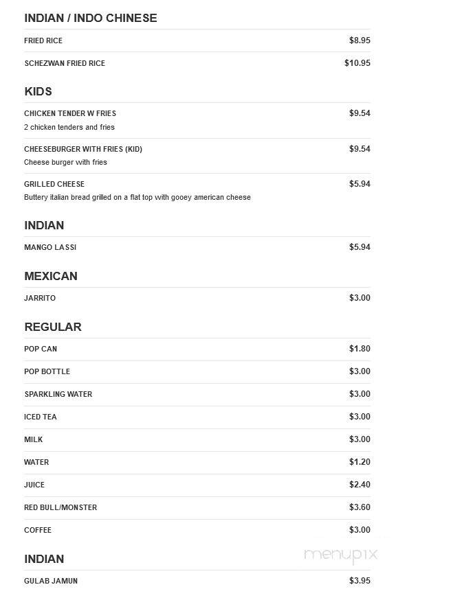 Tikka Taco - Gibsonia, PA menu_pic