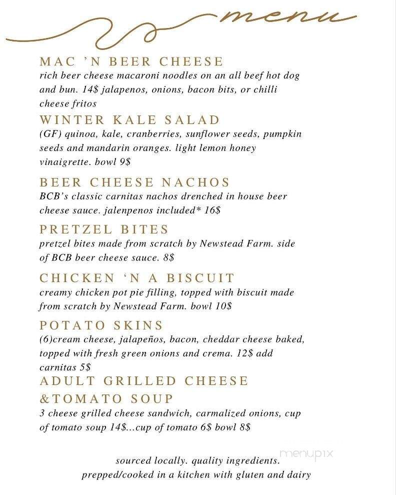 Black Canyon Brewing - Emmett, ID menu_pic