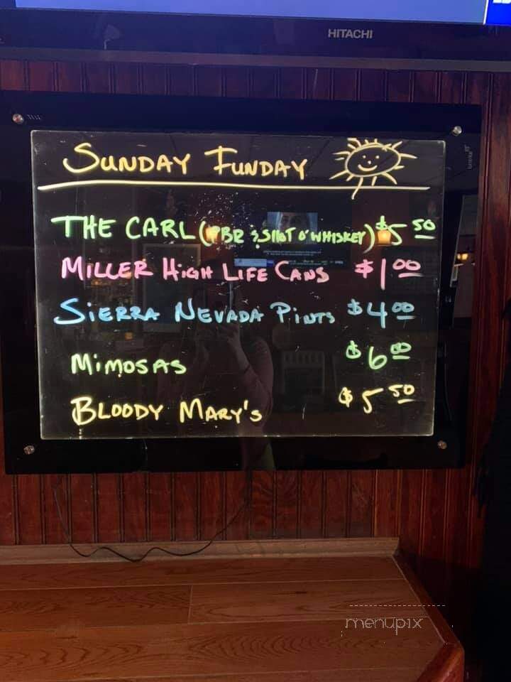 Frazier's Tavern - Asheville, NC menu_pic