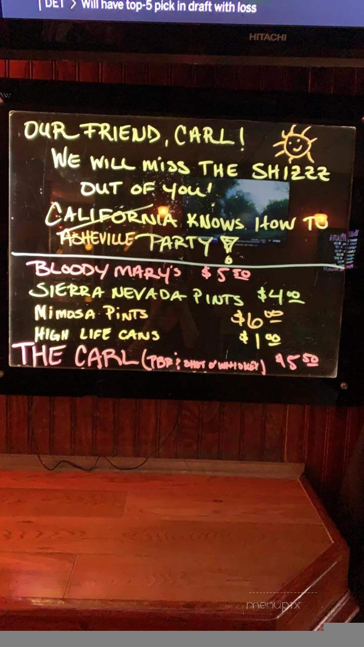 Frazier's Tavern - Asheville, NC menu_pic