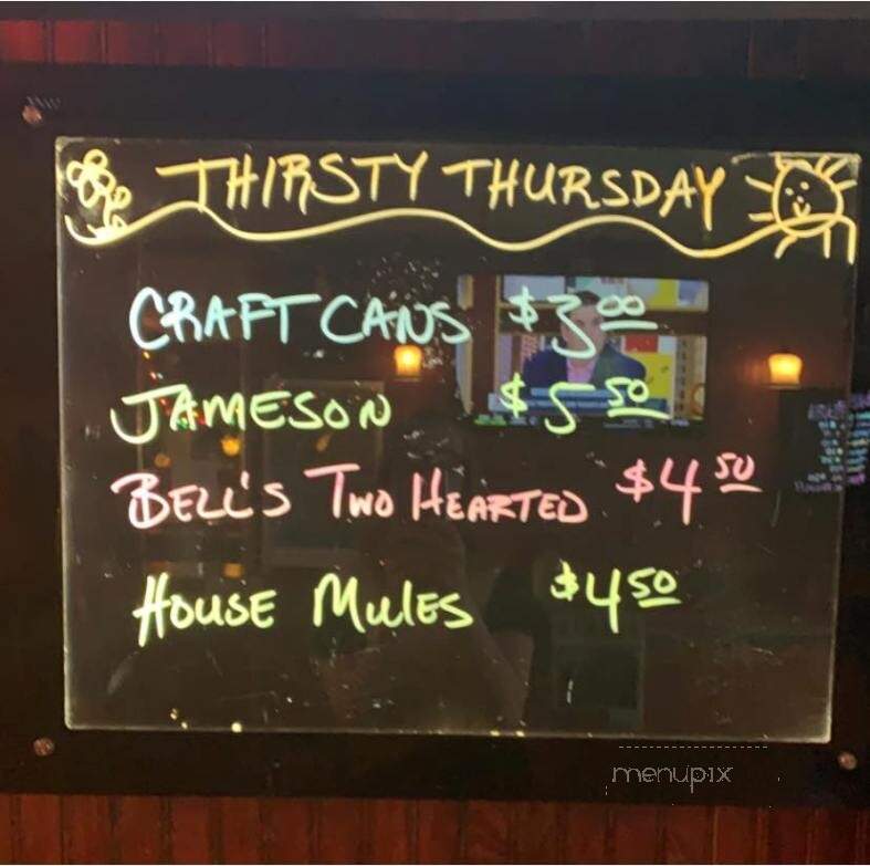 Frazier's Tavern - Asheville, NC menu_pic