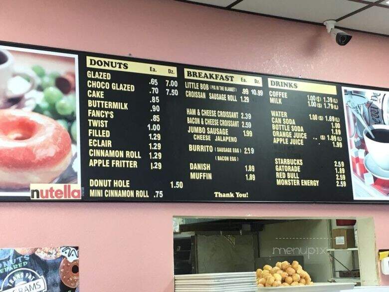 Dale's Donuts - Fort Worth, TX menu_pic
