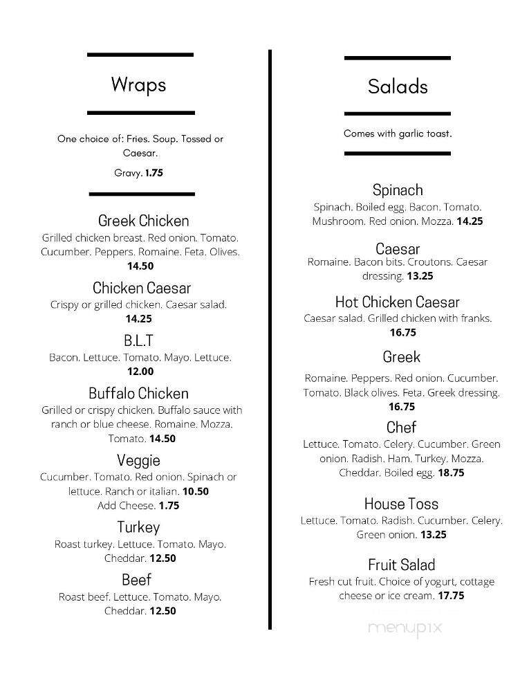 Veroba's Family Restaurant - Moose Jaw, SK menu_pic