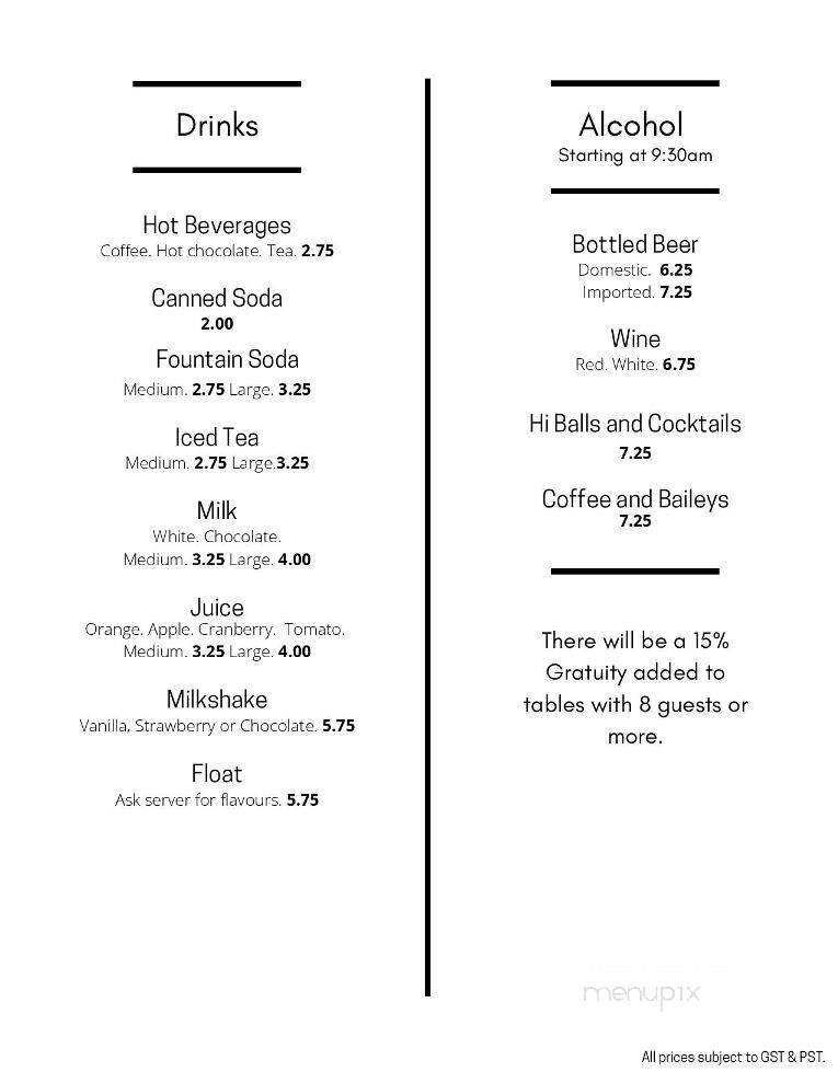 Veroba's Family Restaurant - Moose Jaw, SK menu_pic