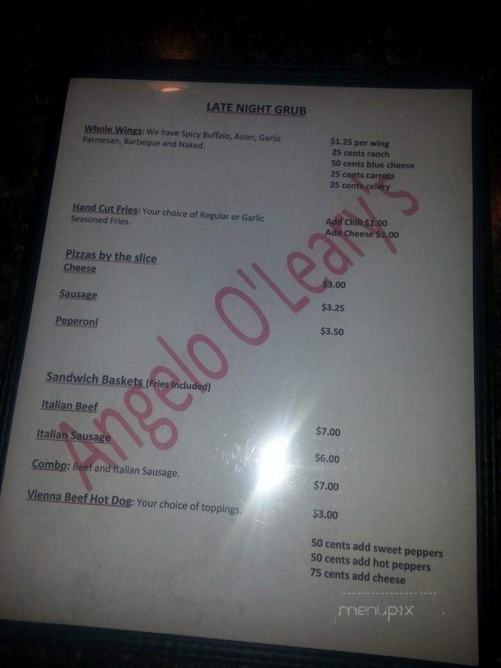 Shortstop Lounge - Forest Park, IL menu_pic